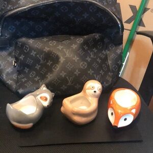 Three animal planters